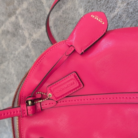 Coach Peyton Cora Red Dome Satchel. EUC - Picture 5 of 9